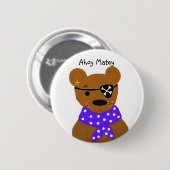 テディベア海賊 缶バッジ (正面&裏面)