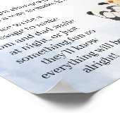 テディベア深夜おむつ赤ちゃんシャワーのゲームサイン ポスター (角)