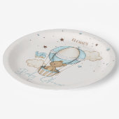 テディベア熱いバルーン心待ち赤ちゃんシャワー ペーパープレート (アングル)