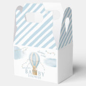 テディベア熱い気球の赤ちゃんシャワーお願いボックス フェイバーボックス (オープン)