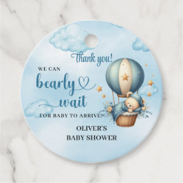 テディベア熱い気球はブルーブラウンを待つ フェイバータグ