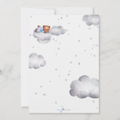 テディベア熱い気球Bearly待ち赤ちゃんシャワー 招待状 (裏面)