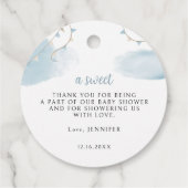 テディベア熱気球アドベンチャーベビーシャワー フェイバータグ (裏面)