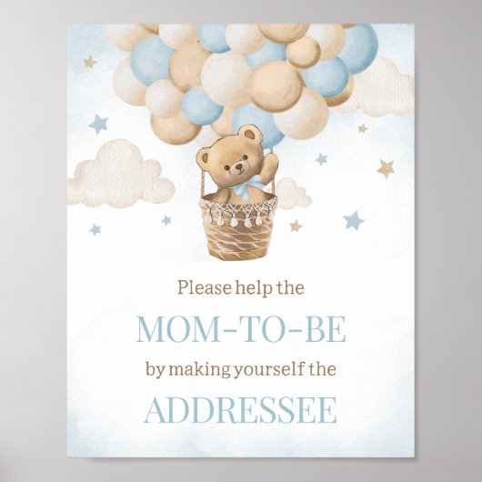 テディベア熱気球エンベロープステーション ポスター (正面)