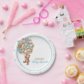 テディベア熱気球ベビーシャワーカスタム ペーパープレート (パーティー)