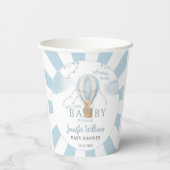 テディベア熱気球ベビーシャワー紙カップ 紙コップ (裏面)