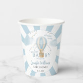 テディベア熱気球ベビーシャワー紙カップ 紙コップ (正面)