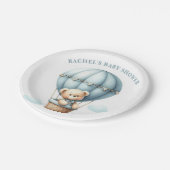 テディベア熱気球ベビーシャワー紙プレート ペーパープレート (アングル)