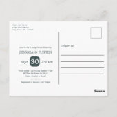 テディベア熱気球ベビーシャワー ポストカード (裏面)