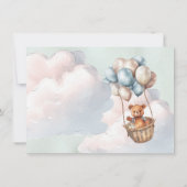 テディベア熱気球ベビーシャワー 招待状 (裏面)