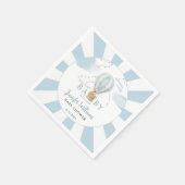 テディベア熱気球男の赤ちゃんシャワー スタンダードカクテルナプキン (角)