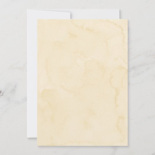 テディベア熱気球金ゴールド赤ちゃんシャワー 招待状 (裏面)