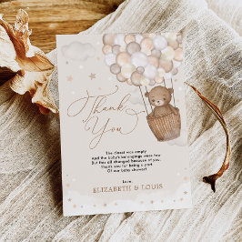 テディベア熱気球 サンキューカード