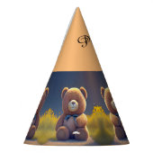テディベア牧草地、かわいい子供たち任意の年齢の誕生日 パーティーハット (左)