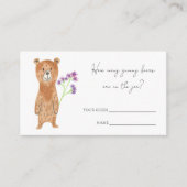 テディベア瓶に入っているグミベアの数 エンクロージャーカード (正面)