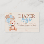 テディベア男の子おむつラッフルエンクロージャカード エンクロージャーカード (正面)