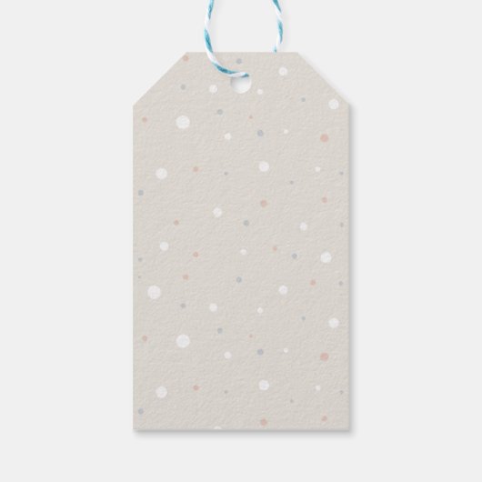 テディベア男の子の感謝してい生生日パーソナライズされた ギフトタグ (裏面)