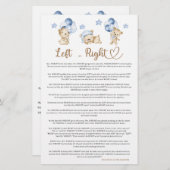 テディベア男の子の赤ちゃん離れシャワー右へ (正面/裏面)