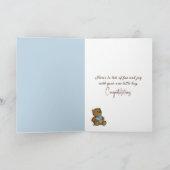 テディベア男の赤ちゃんおめでとう カード (内部)