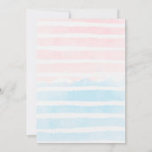 テディベア男の赤ちゃんガールシャワー招待状 招待状 (裏面)