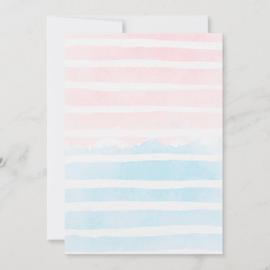 テディベア男の赤ちゃんガールシャワー招待状 招待状 (裏面)