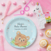 テディベア男の赤ちゃんテーマ ペーパープレート (パーティー)
