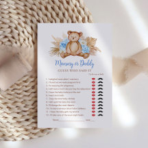 テディベア男の赤ちゃんママまたはパパのゲーム