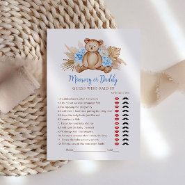 テディベア男の赤ちゃんママまたはパパのゲーム