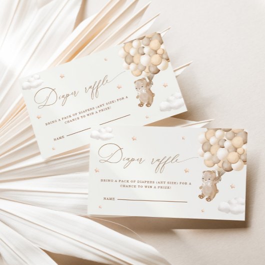 テディベア男女兼用おむつラッフルエンクロージャ エンクロージャーカード