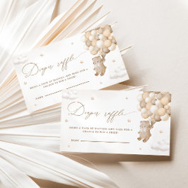 テディベア男女兼用おむつラッフル エンクロージャーカード