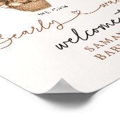 テディベア男女兼用ウェルカムベビーシャワー ポスター (角)