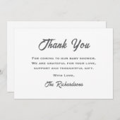 テディベア男女兼用クラウド9ベビーシャワー サンキューカード (正面/裏面)