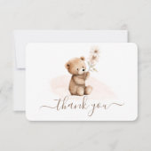 テディベア男女兼用サンキューカード サンキューカード (正面)
