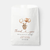 テディベア男女兼用ベビーシャワーありがとう フェイバーバッグ (正面)