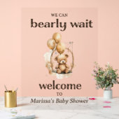 テディベア男女兼用ベビーシャワーへようこそ アクリルサイン (ウェディング)