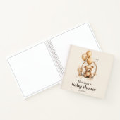 テディベア男女兼用ベビーシャワーゲストブック ノートブック (内部)