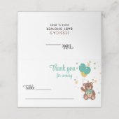 テディベア男女兼用ベビーシャワーゲスト名 プレイスカード (外部開封)