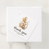 テディベア男女兼用ベビーシャワーメッセージカード フェイバータグ (インサイチュ)