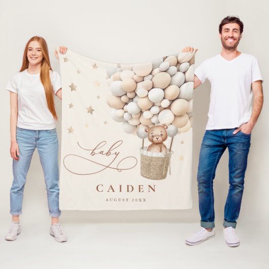 テディベア男女兼用ベビーシャワー子供部屋ギフト フリースブランケット (インサイチュ)