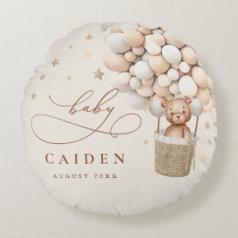 テディベア男女兼用ベビーシャワー子供部屋ギフト ラウンドクッション