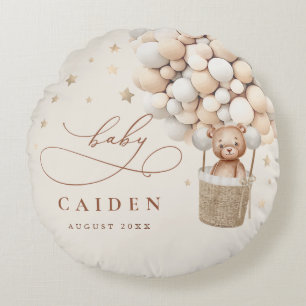 テディベア男女兼用ベビーシャワー子供部屋ギフト ラウンドクッション