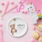 テディベア男女兼用ベビーシャワー紙プレート ペーパープレート (パーティー)
