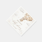 テディベア男女兼用ベビーシャワー スタンダードカクテルナプキン (角)