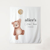 テディベア男女兼用ベビーシャワー タペストリー (正面)
