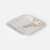 テディベア男女兼用ベビーシャワー ペーパープレート (傾斜あり)