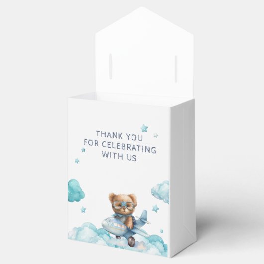 テディベア真珠のように待つベビースシャワー フェイバーボックス (オープン)