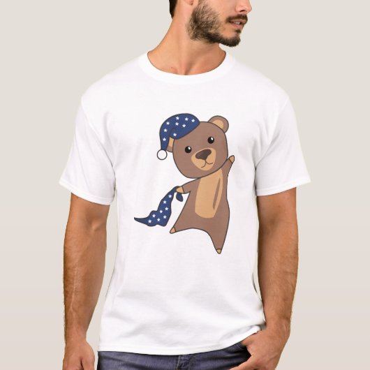 テディベア眠頭テディベア Tシャツ (正面)