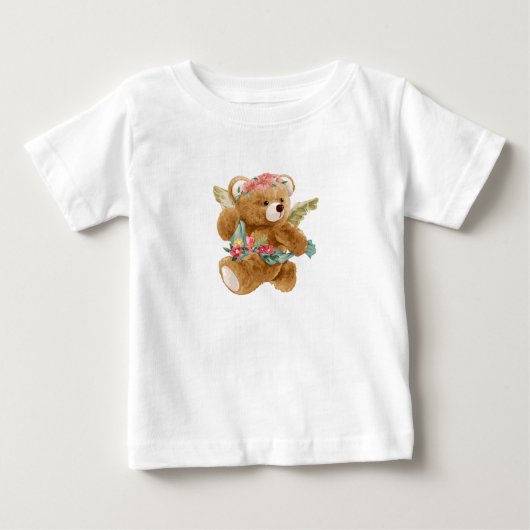 テディベア祝デー – かわいい子と心地よい! ベビーTシャツ (正面)