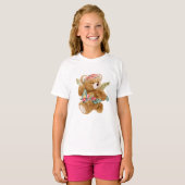 テディベア祝デー – かわいい子と心地よい! Tシャツ (正面フル)