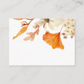 テディベア秋フローラおむつラッフル エンクロージャーカード (裏面)